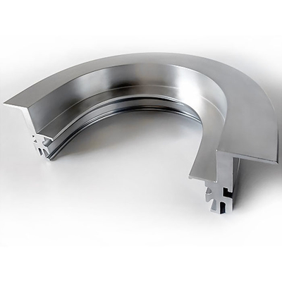 Curved Bending CNC Aluminium Extrusion Rails Anodized